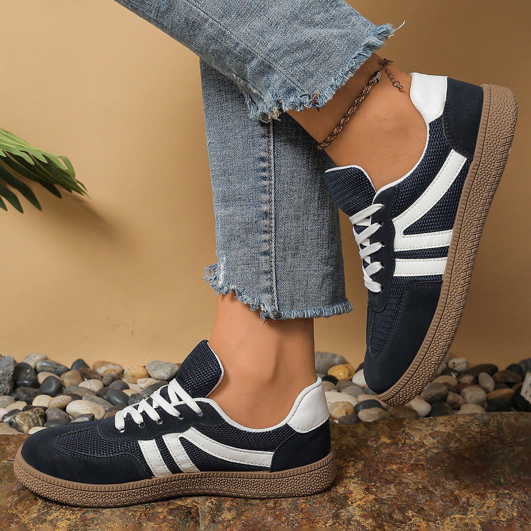 Damen Sportliche Sneakers mit atmungsaktiver Oberflächenstruktur und dämpfender Laufsohle R&B