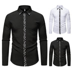 Herren Hemd mit floralem Design und eleganter Knopfleiste R&B