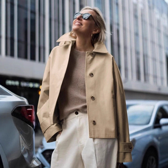 Damen Urbanistische Freizeitjacke mit hohem Kragen R&B
