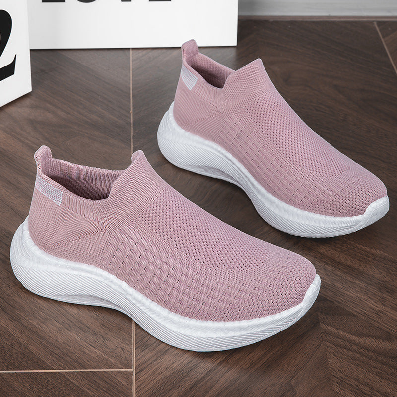 Damen Sneakers mit elastischem Strick-Obermaterial und rutschfester Sohle R&B