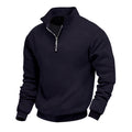 Herren modischer Stehkragenpullover mit strukturiertem Material R&B