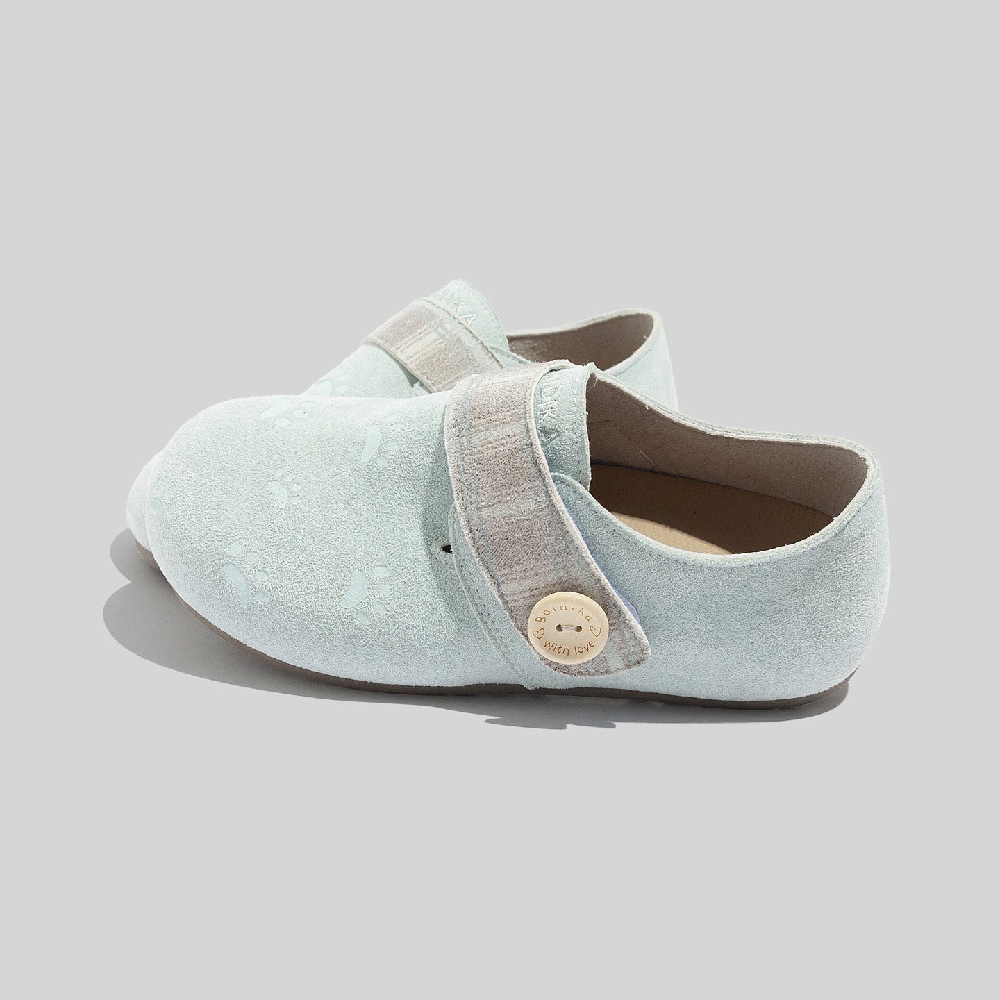 Damen Clogs mit weichem Innenfutter und dekorativem Knopfverschluss