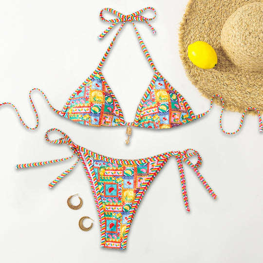 Damen Triangel-Bikini mit femininen Rüschen R&B