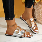 Damen Komfortable Riemchensandalen mit verstellbarem Schnallenverschluss R&B