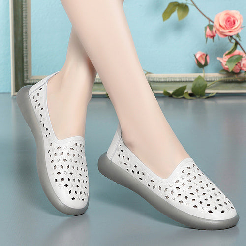 Damen Atmungsaktive Slip-On Schuhe mit modischem Lochdesign R&B