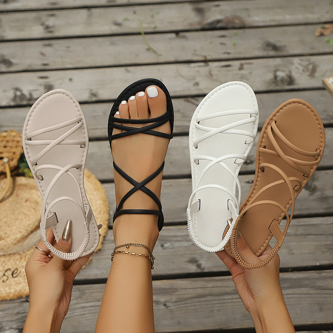 Damen Elegante Freizeit-Sandalen mit verstellbarem Riemen R&B