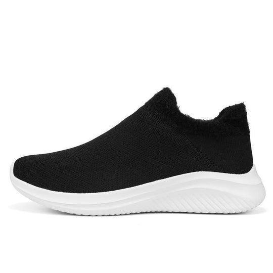 Damen Bequeme Slip-On Sneakers mit Fleece-Futter R&B