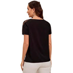 Damen elegantes Oberteil mit modernem Spitzendetail R&B