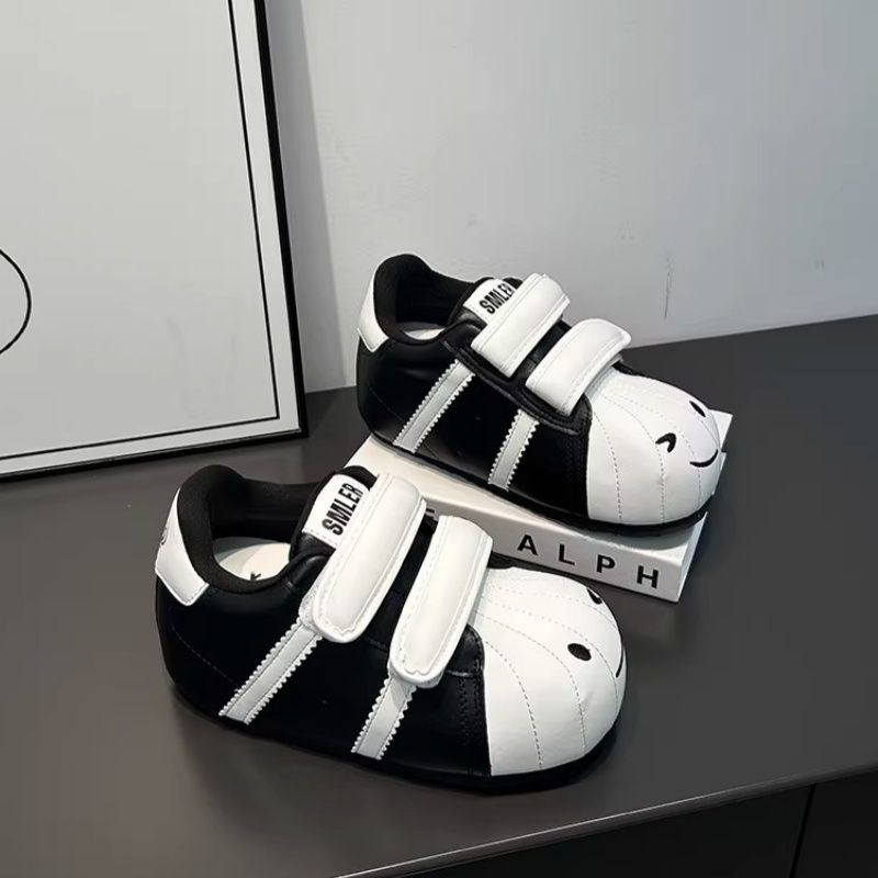 Damen Bequeme Kindersneaker mit niedlichem Tiermotiv und praktischem Klettverschluss