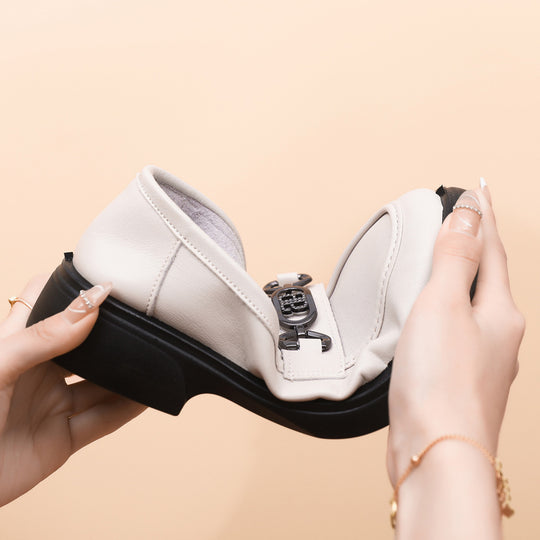 Damen Modische Loafers mit edel verzierten Schnallen R&B
