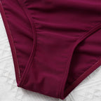 Damen Badeanzug mit schicker Rüsche und modischen Überkreuzträgern R&B