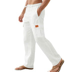 Herren Cargo-Hose mit elastischem Bund und seitlichen Taschen R&B