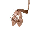 Damen elegante Slingback Sandalen mit Riemen und Schleifenverzierung R&B