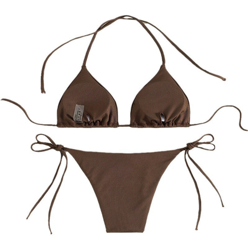 Damen Triangel-Bikini mit verstellbaren Trägern und charmantem Design R&B