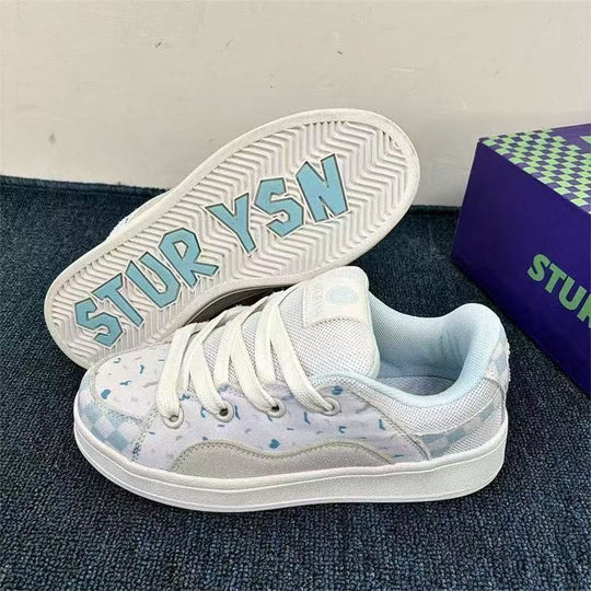 Damen trendige Sneakers mit atmungsaktiver Netz-Oberfläche und bequemem Fußbett R&B