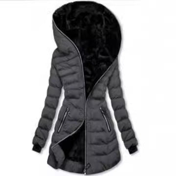 Damen Kapuzenjacke mit warmem Innenfutter R&B