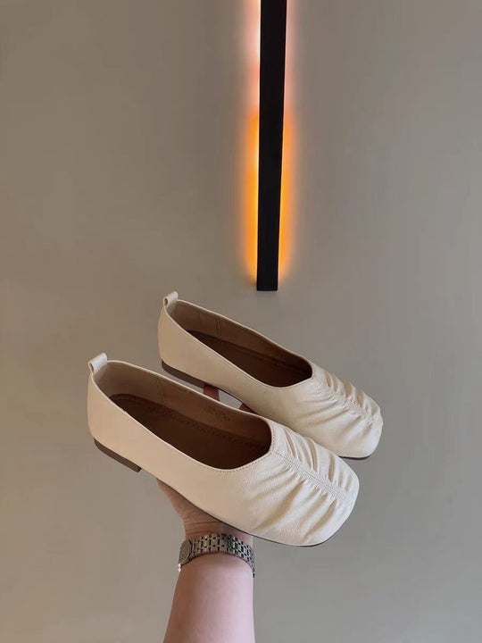 Damen elegante Ballerina-Schuhe mit modischem Rüschendesign und bequemer Innensohle R&B