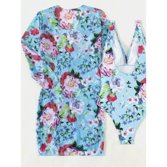 Damen Strandoveralls mit floralem Design und leichtem Material R&B