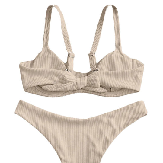 Damen Bügel-Bikini mit feinen Rippendetails R&B