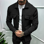 Herren lässige Overshirtjacke mit großen Brusttaschen und modernem Design R&B