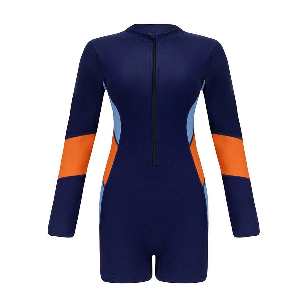 Damen Sportlicher Langarm-Shortsanzug R&B