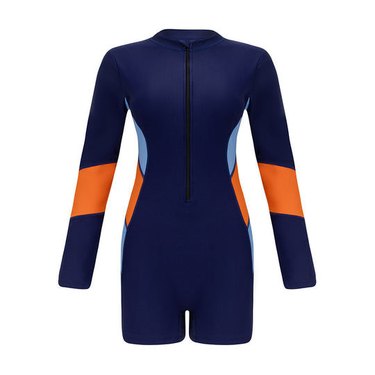 Damen Sportlicher Langarm-Shortsanzug R&B
