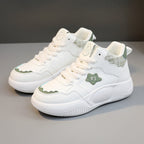 Damen modische High-Top Sneakers mit gepolstertem Kragen und rutschfester Sohle R&B