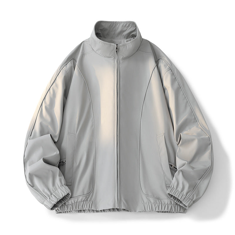 Damen hochschneiderte Übergangsjacke mit elastischem Bund und praktischen Taschen R&B
