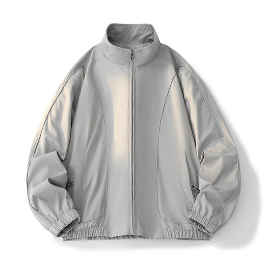 Damen hochschneiderte Übergangsjacke mit elastischem Bund und praktischen Taschen R&B