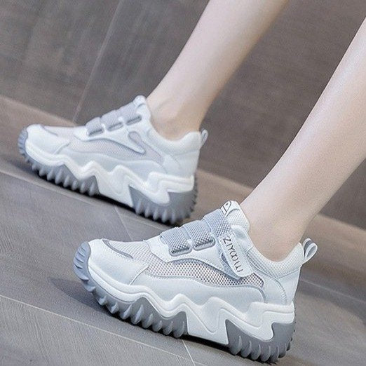 Damen Chunky Sneakers mit extra rutschfester Sohle und atmungsaktiver Mesh-Oberfläche R&B
