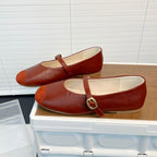 Damen elegante Ballerinas mit dekorativem Riemen und edler Schnallenverzierung R&B