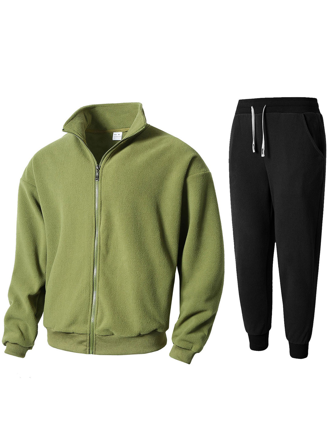 Herren Fleece Relaxanzug mit hohem Kragen R&B