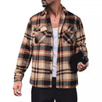 Herren Flanellhemd mit Karomuster und funktionalen Taschen R&B