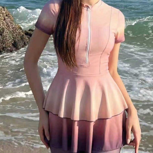 Damen modischer Schwimmanzug mit weitem Rock R&B