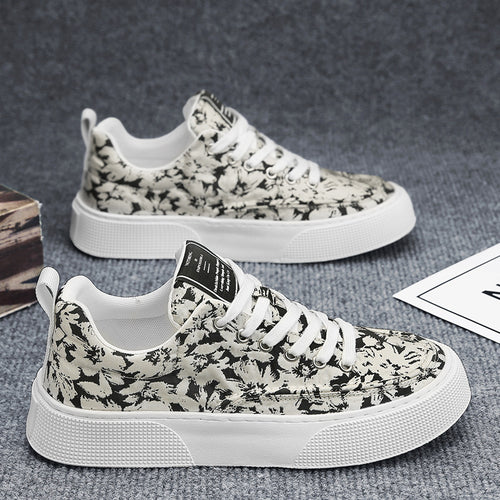 Damen modische Sneaker mit floralem Design und gepolsterter Sohle R&B