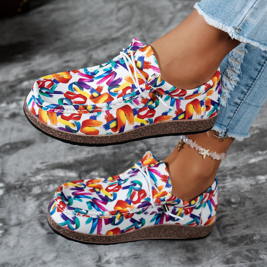 Damen leichte Freizeitschuhe mit buntem Design R&B