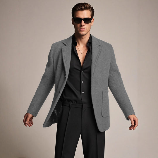 Herren eleganter und strukturierter Freizeitblazer R&B
