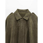 Damen modische Oversize-Jacke mit verstecktem Bund und Schulterdetails R&B