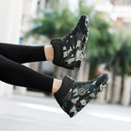 Damen Sportliche High-Top Sneakers mit camouflagiertem Design und rutschfester Sohle