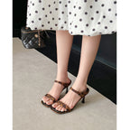 Damen elegante Slingback-Pumps mit modischem Leopardenmuster