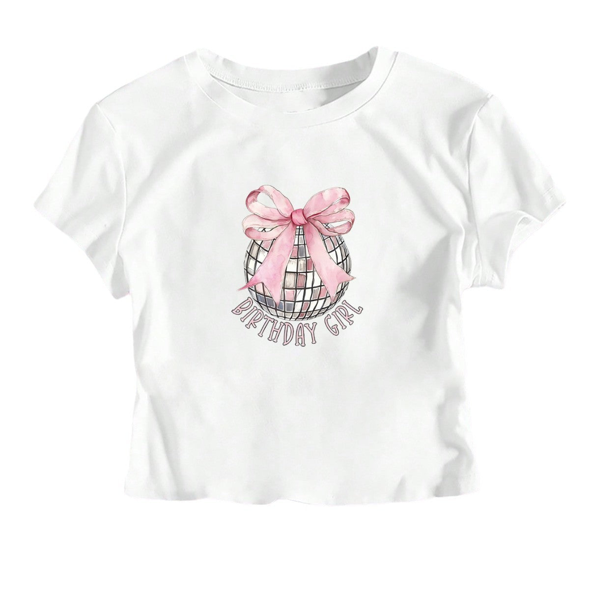 Damen Crop-T-Shirt mit festlichem GR&Burtstagsthema R&B