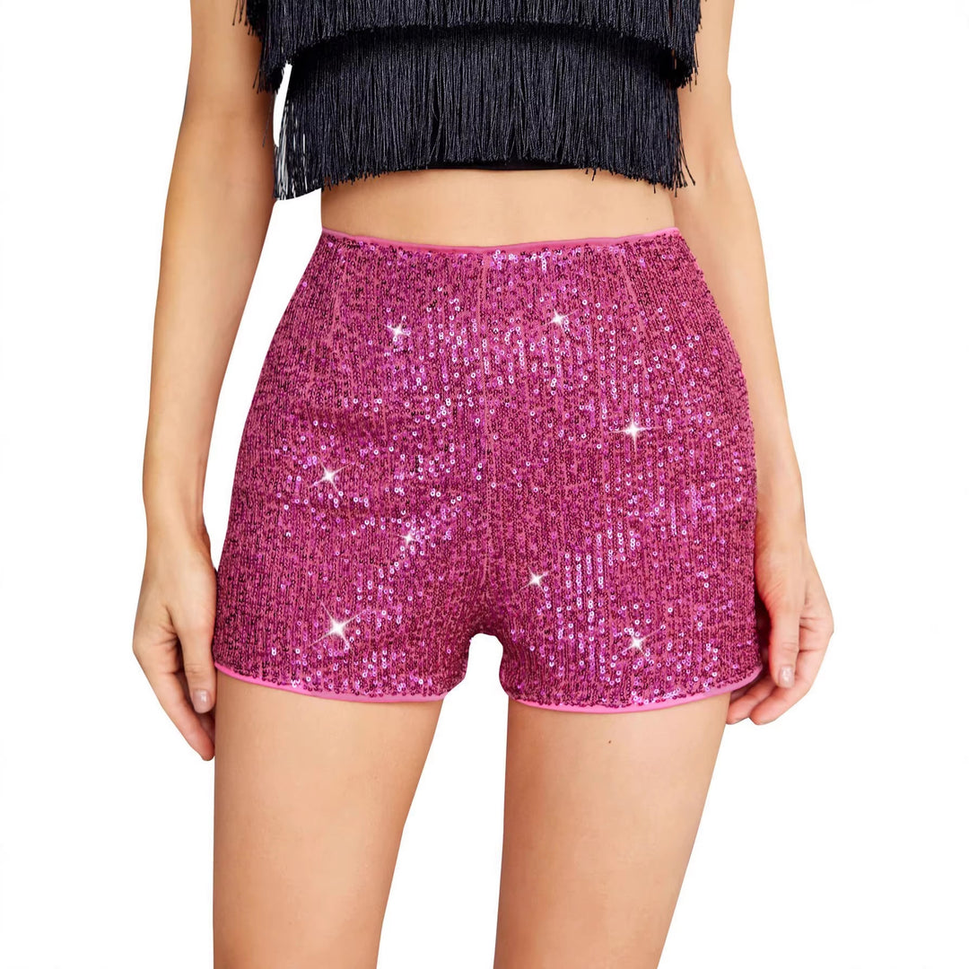 Damen glamouröse Pailletten-Shorts R&B