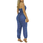 Damen Jumpsuit mit Cut-Out-Design und schmalen Beinen R&B