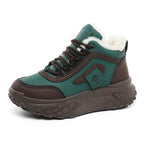 Damen modische Hochschnitt Sneakers mit warmem Futter und rutschfester Sohle R&B