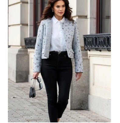 Damen elegante Jacke mit strukturiertem Design R&B