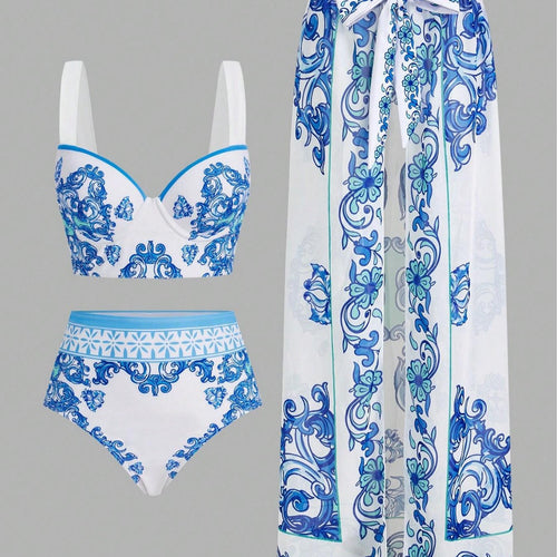 Damen Bikiniset mit elegantem Pareo R&B