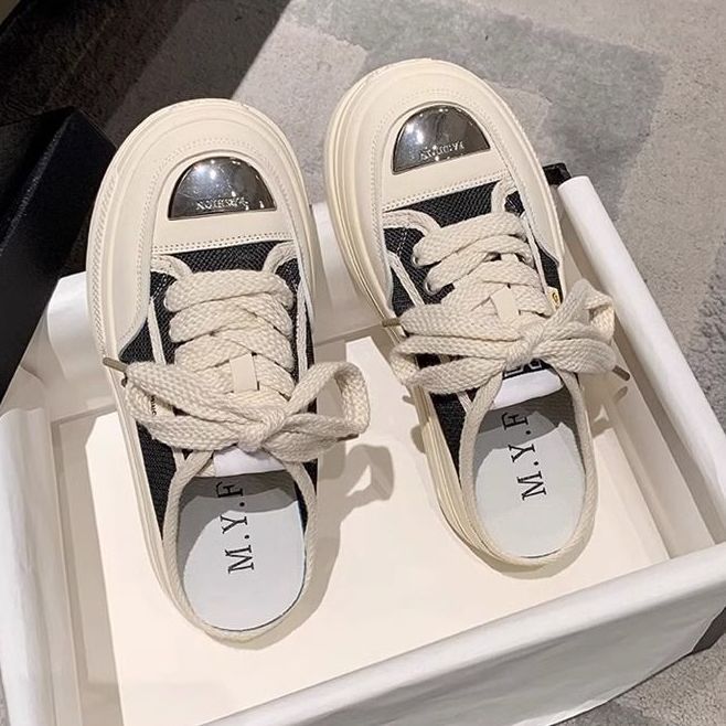 Damen modische Plateausneaker mit atmungsaktiver Oberflächenstruktur und robustem Sohlenprofil R&B