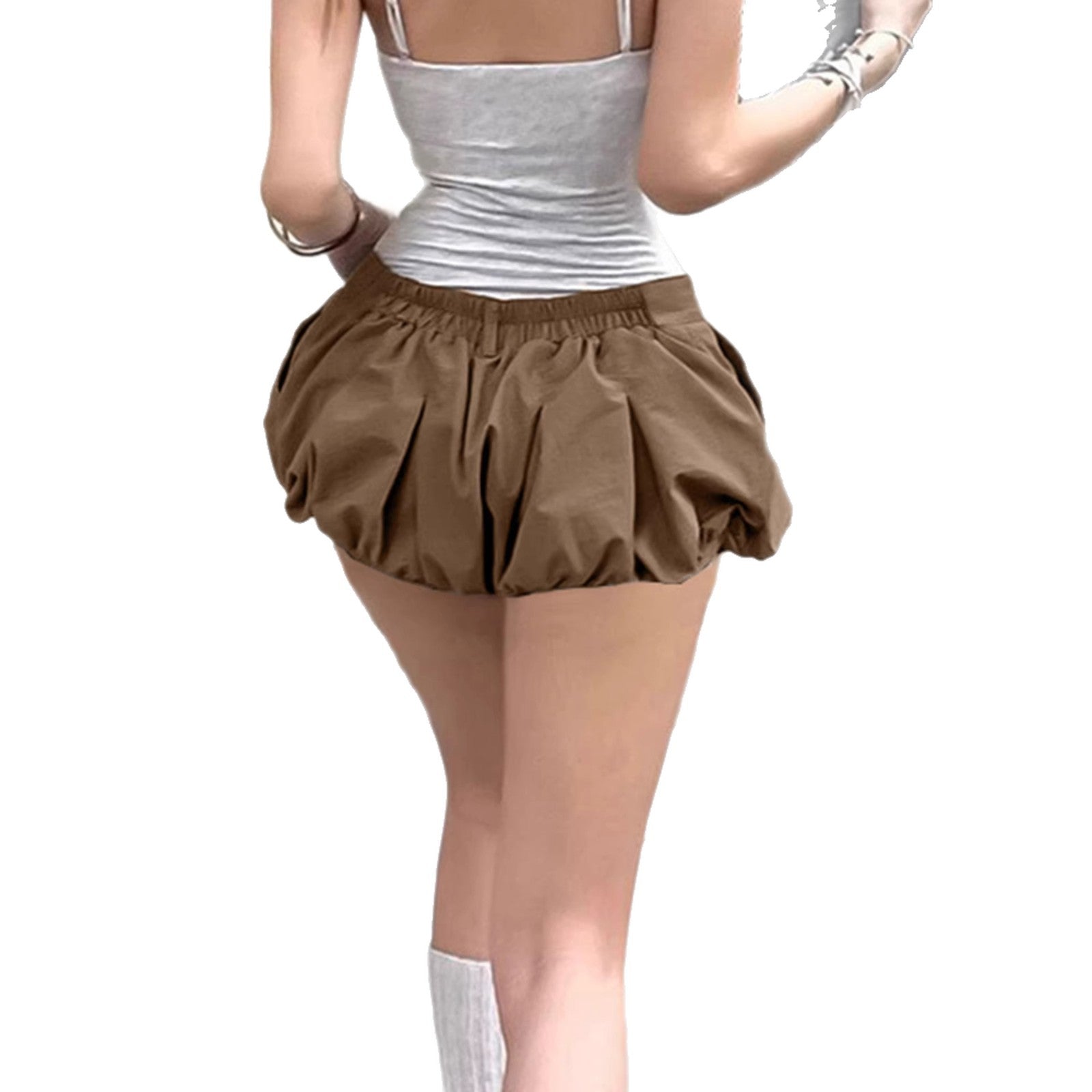 Damen Modische Falten-Shorts mit temperamentvollem Schnitt R&B