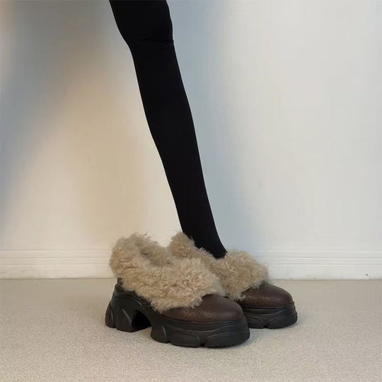 Damen Flauschige Clogs mit trendigem Design und rutschfester Sohle R&B