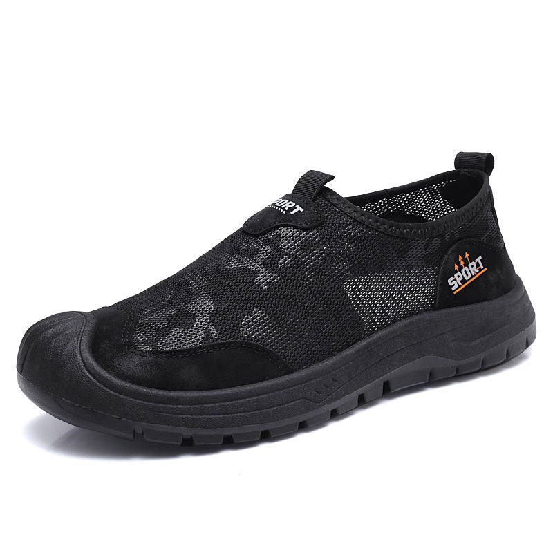 Damen Sportliche Slip-On Schuhe mit atmungsaktiver Netzstruktur und verstärktem Zehenbereich R&B